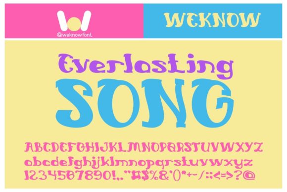 Everlasting Song: A Whimsical Font for Modern Branding