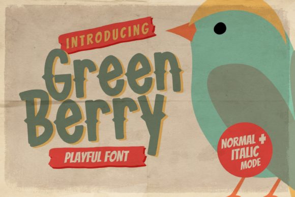 Green Berry: A Bold Display Font for Modern Digital Design