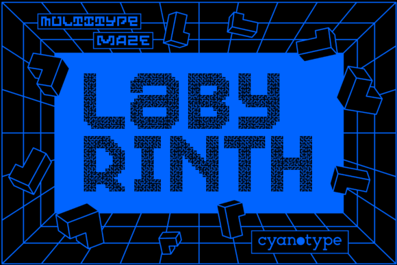 The MultiType Maze Labyrinth Typeface: An Editorial Designer's Secret Weapon