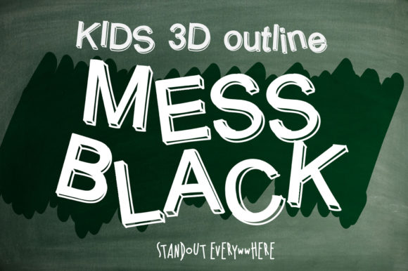 Using Kids 3D Outline Mess Black for a Modern Website Hero